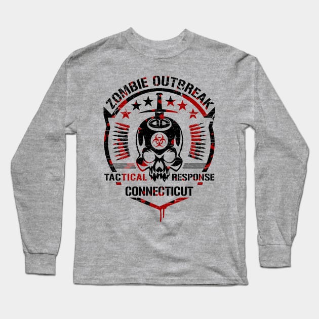 Zombie Outbreak Tactical Response CONNECTICUT Long Sleeve T-Shirt by Scarebaby